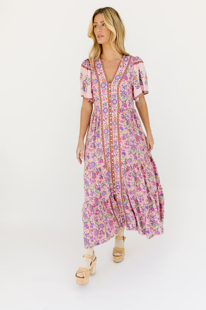 rita floral maxi dress // pink *restocked*