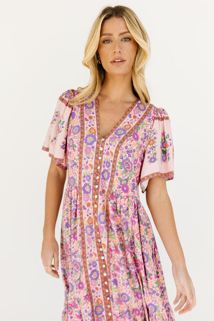rita floral maxi dress // pink *restocked*