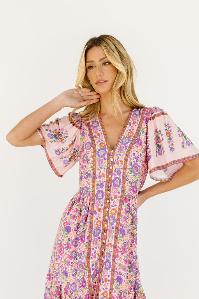 rita floral maxi dress // pink *restocked*