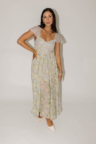 thank me later floral midi dress