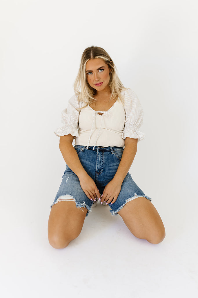 sly denim shorts // medium wash