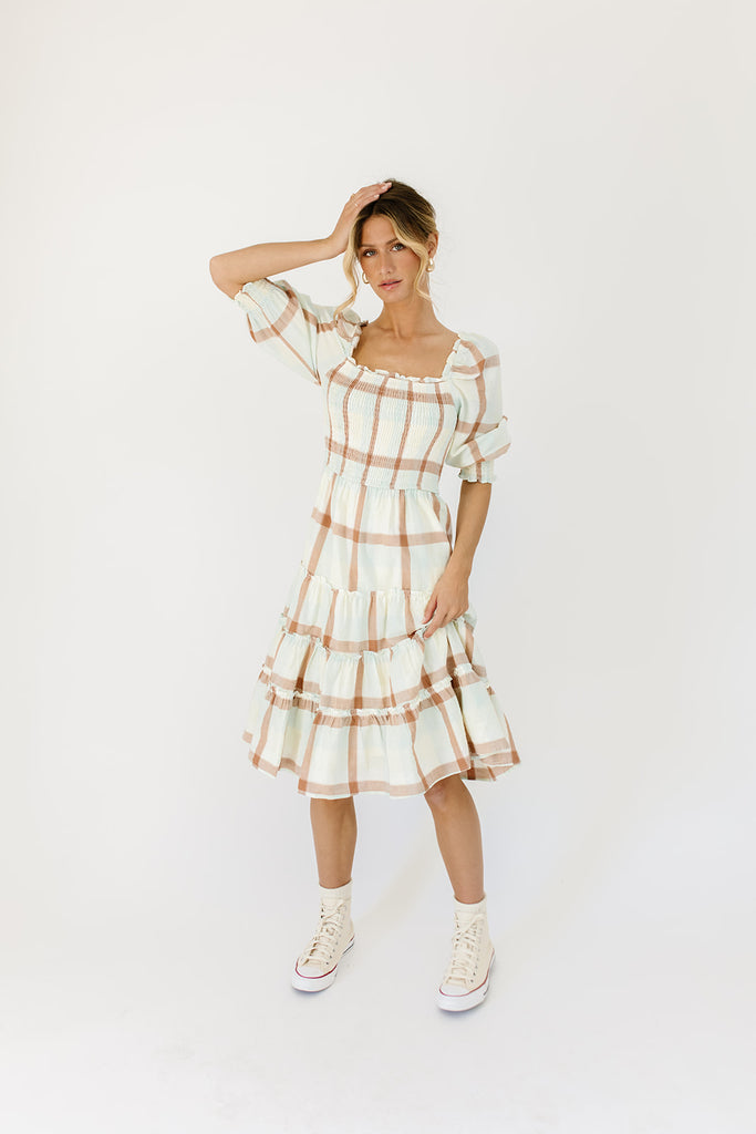 luna plaid dress