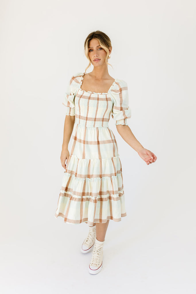 luna plaid dress
