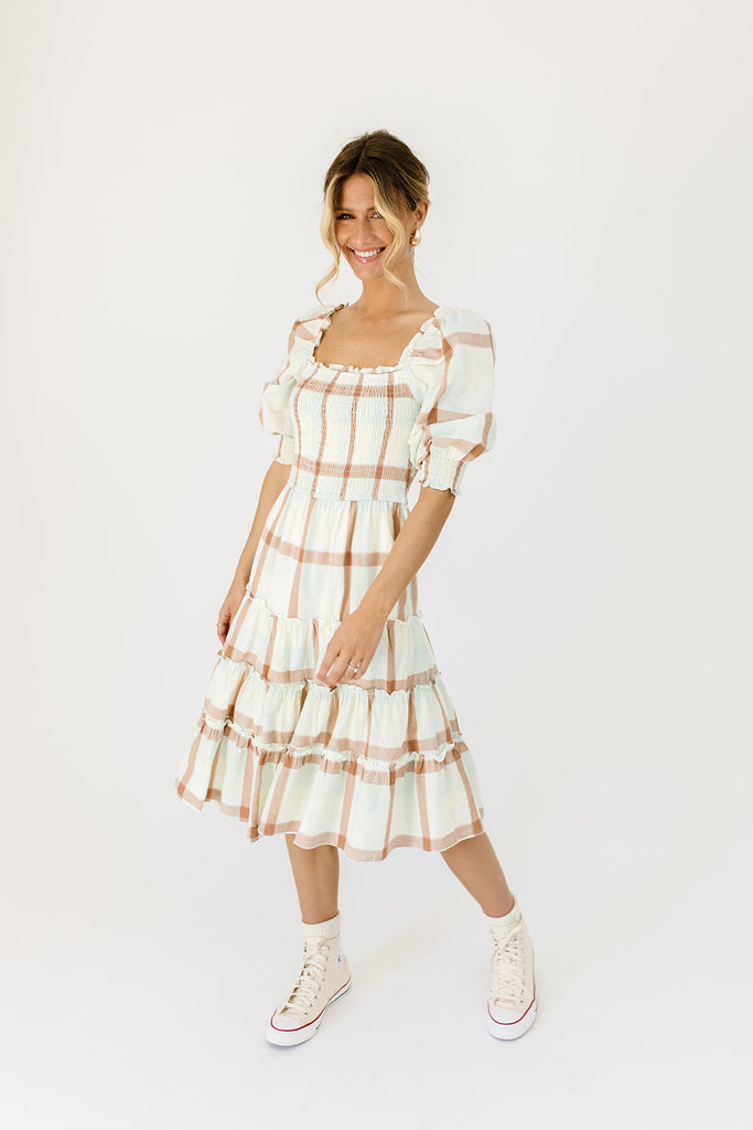 luna plaid dress