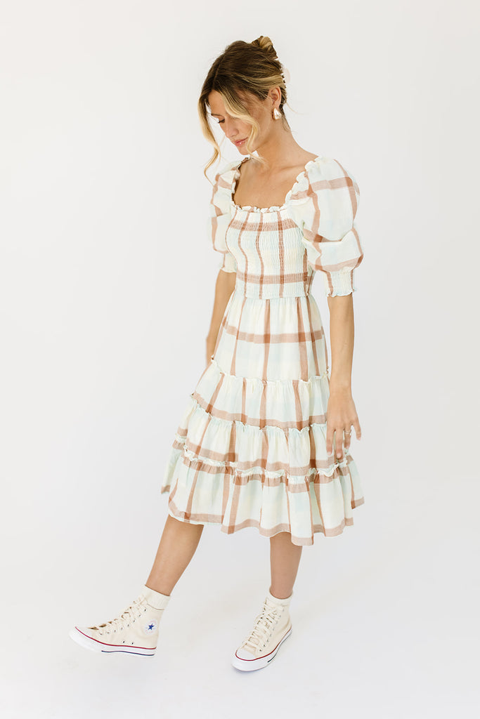 luna plaid dress