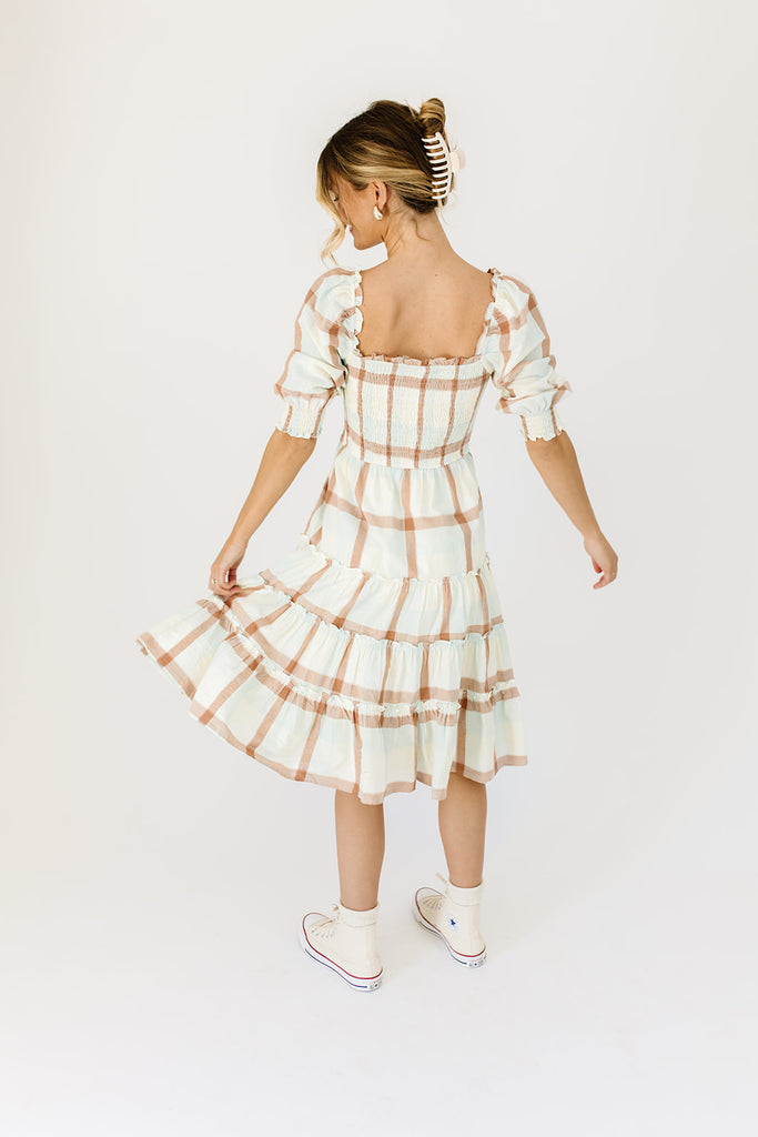 luna plaid dress
