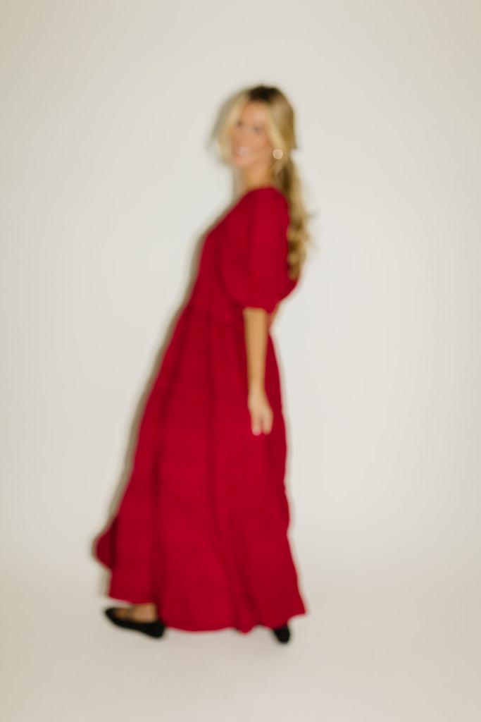 daymaker dress w/pockets // crimson *zoco exclusive*