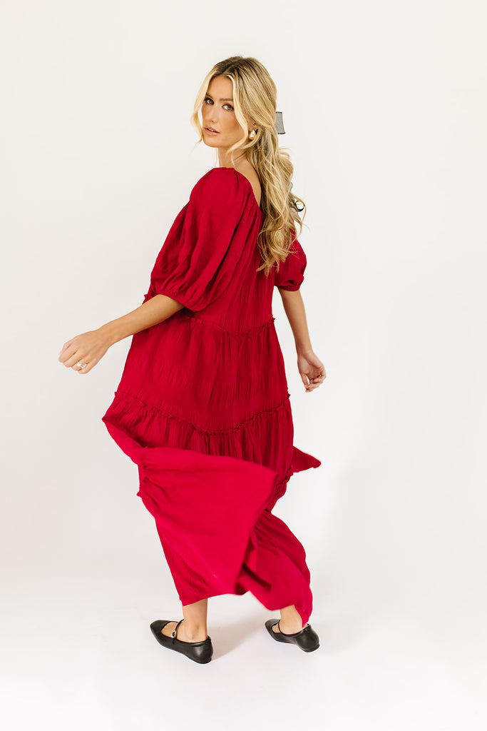 daymaker dress w/pockets // crimson *zoco exclusive*