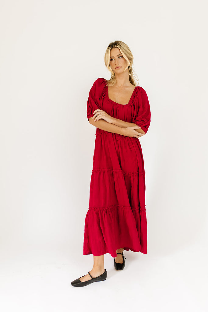 daymaker dress w/pockets // crimson *zoco exclusive*