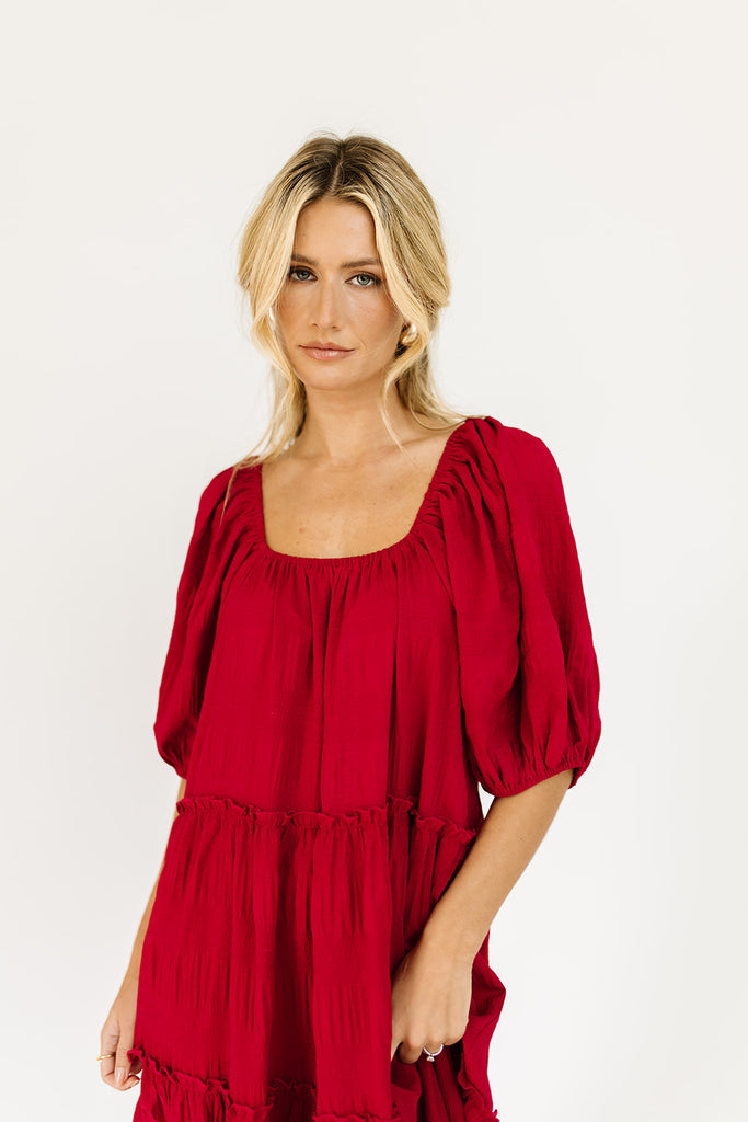 daymaker dress w/pockets // crimson *zoco exclusive*