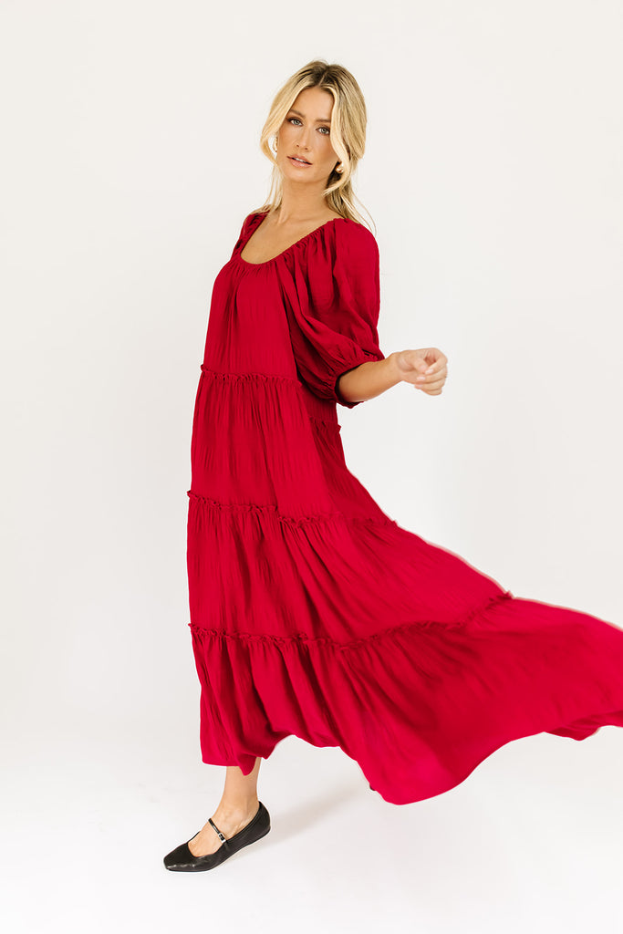 daymaker dress w/pockets // crimson *zoco exclusive*