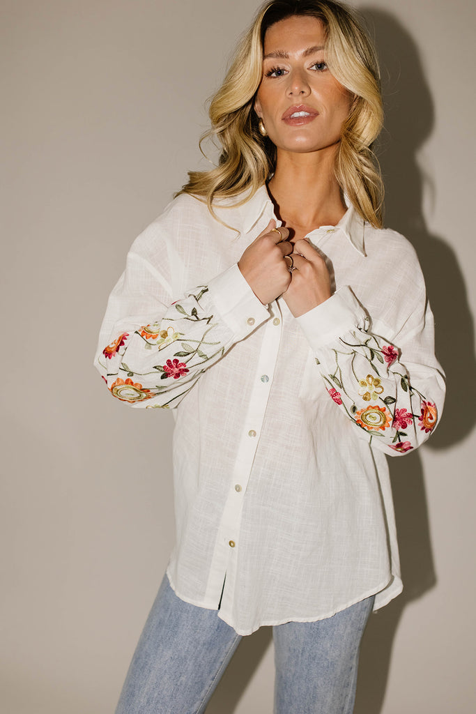 sohl embroidered button up