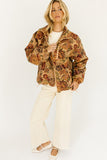 isabel quilted floral jacket // brown floral *zoco exclusive*