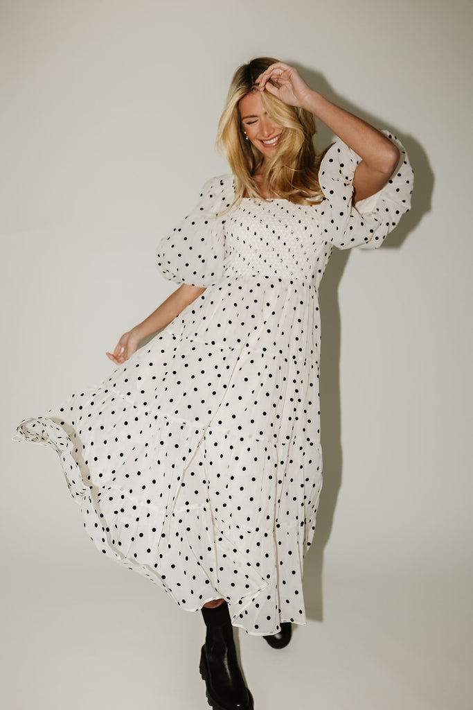 scout puff sleeve dress // polka dot *zoco exclusive*