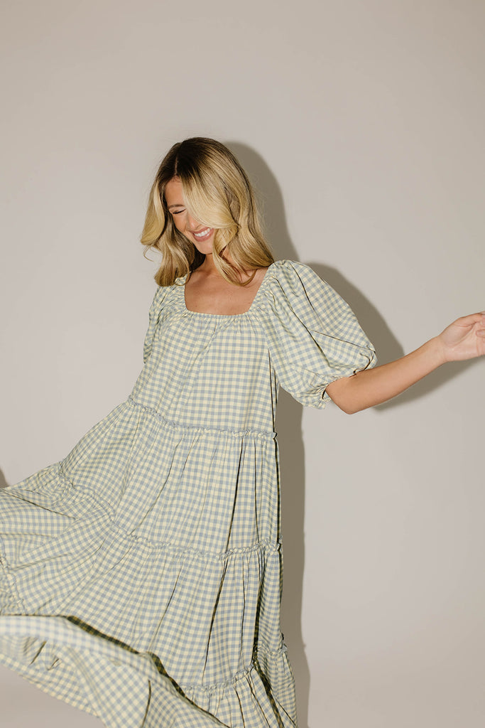 daymaker dress // blue + yellow gingham *zoco exclusive*