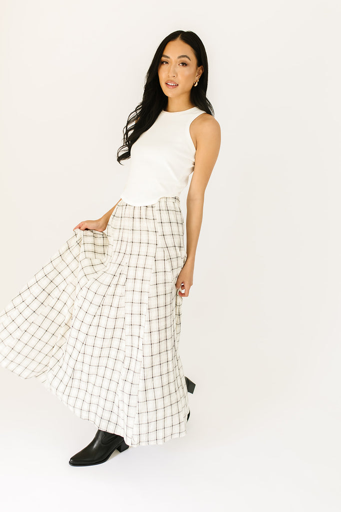 jennifer plaid maxi skirt