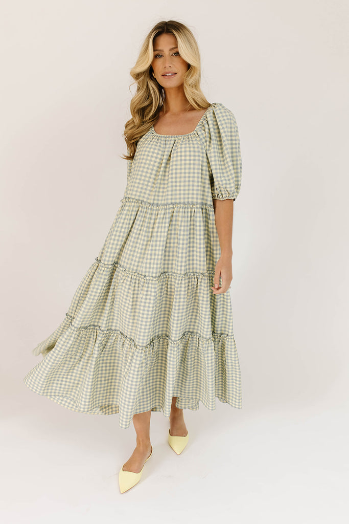 daymaker dress // blue + yellow gingham *zoco exclusive*