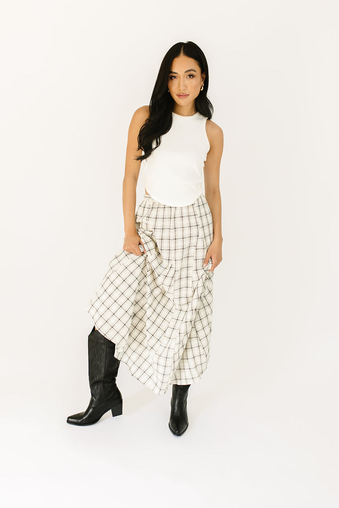 jennifer plaid maxi skirt