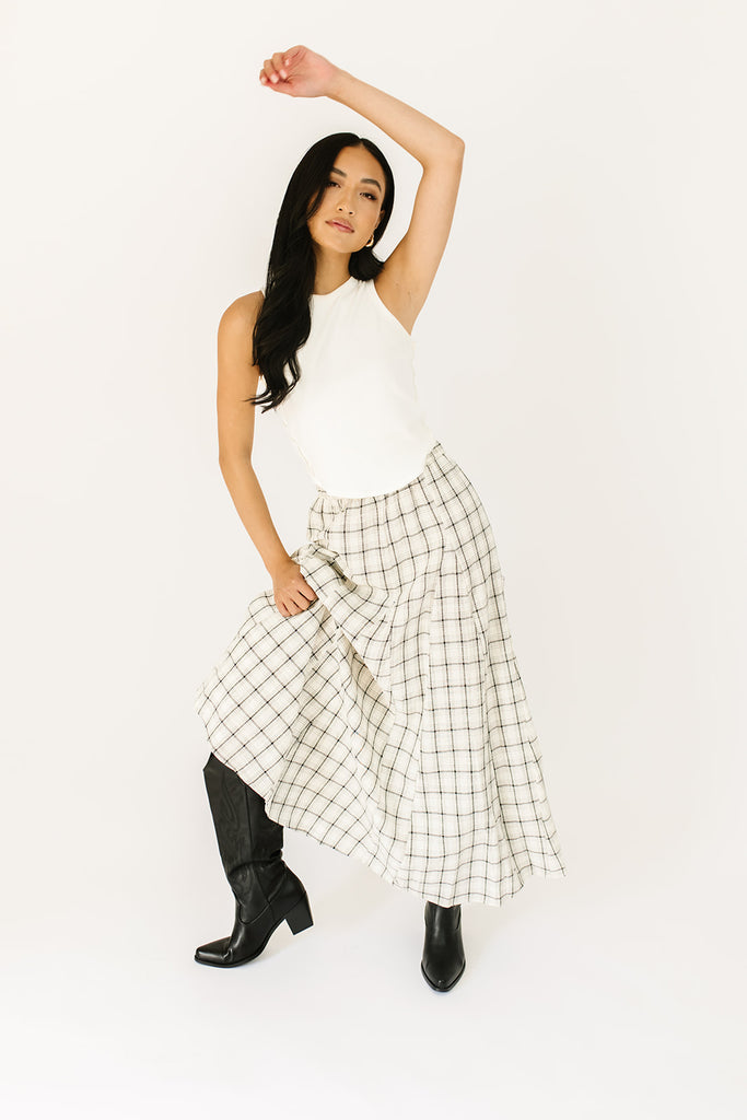jennifer plaid maxi skirt