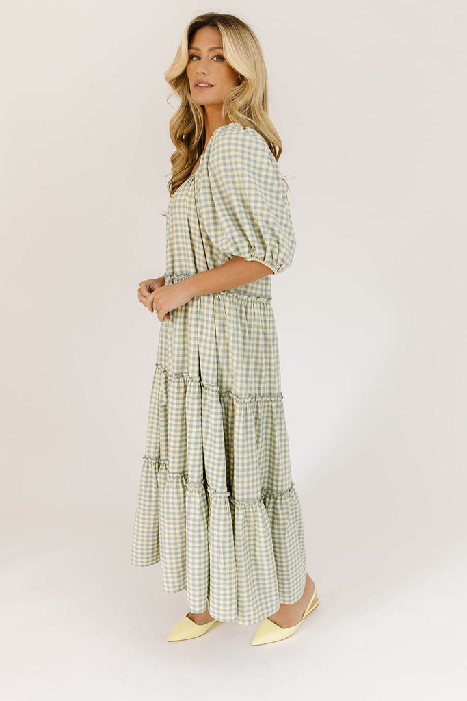 daymaker dress // blue + yellow gingham *zoco exclusive*