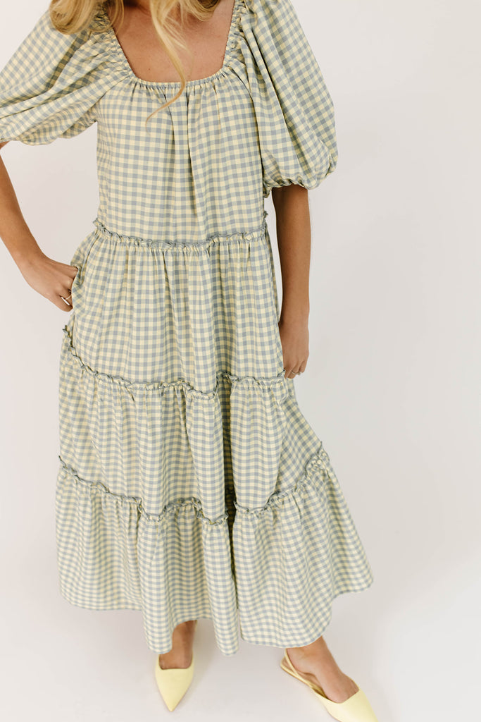 daymaker dress // blue + yellow gingham *zoco exclusive*