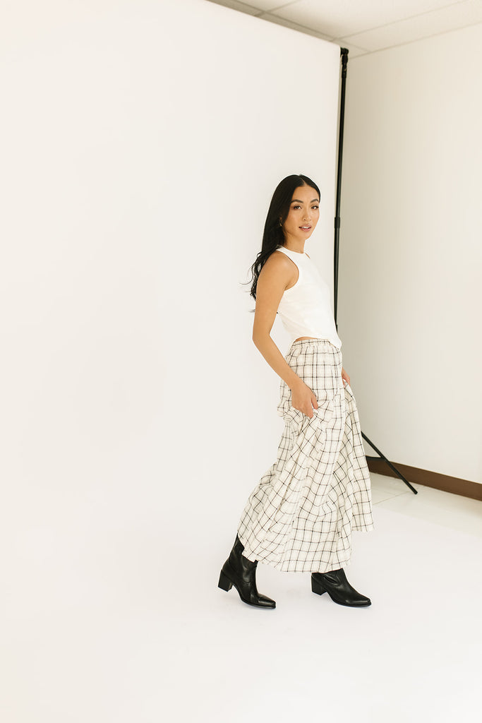 jennifer plaid maxi skirt