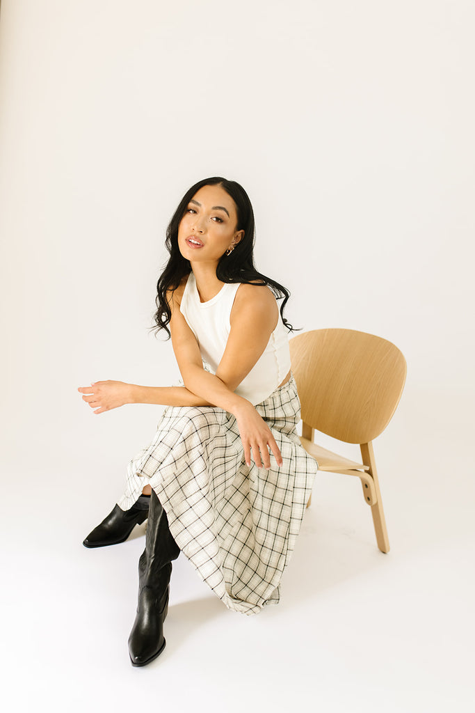 jennifer plaid maxi skirt