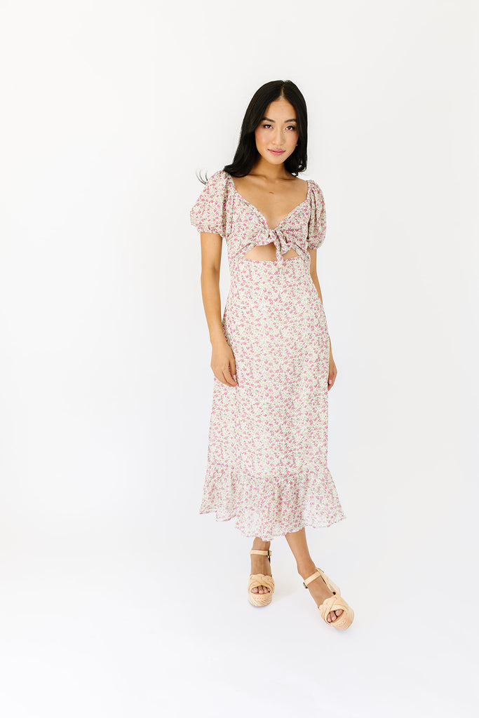 mckenna floral midi dress