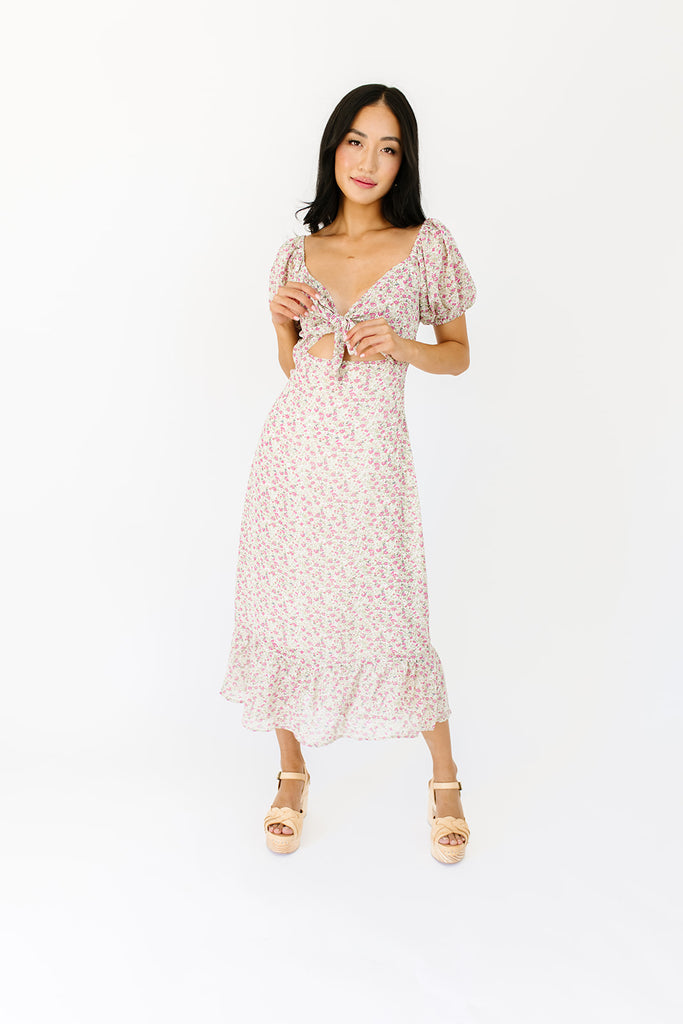 mckenna floral midi dress