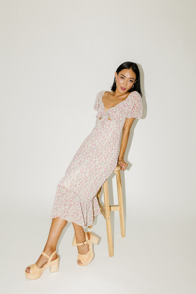 mckenna floral midi dress