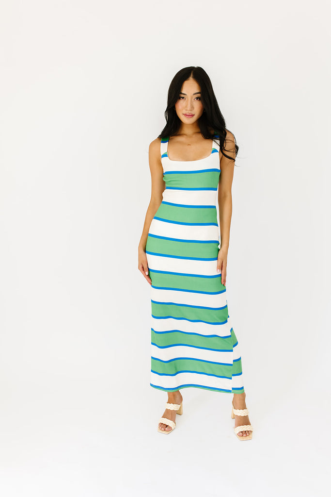 castaway striped maxi dress