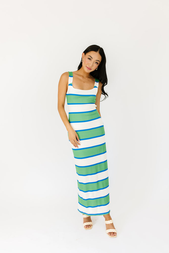 castaway striped maxi dress