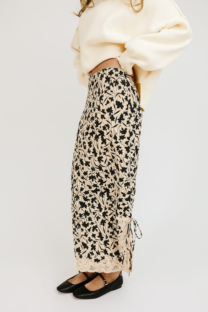 victoria floral maxi skirt
