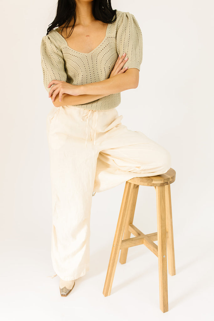 ollie linen wide leg pants