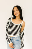 likewise striped sweater set