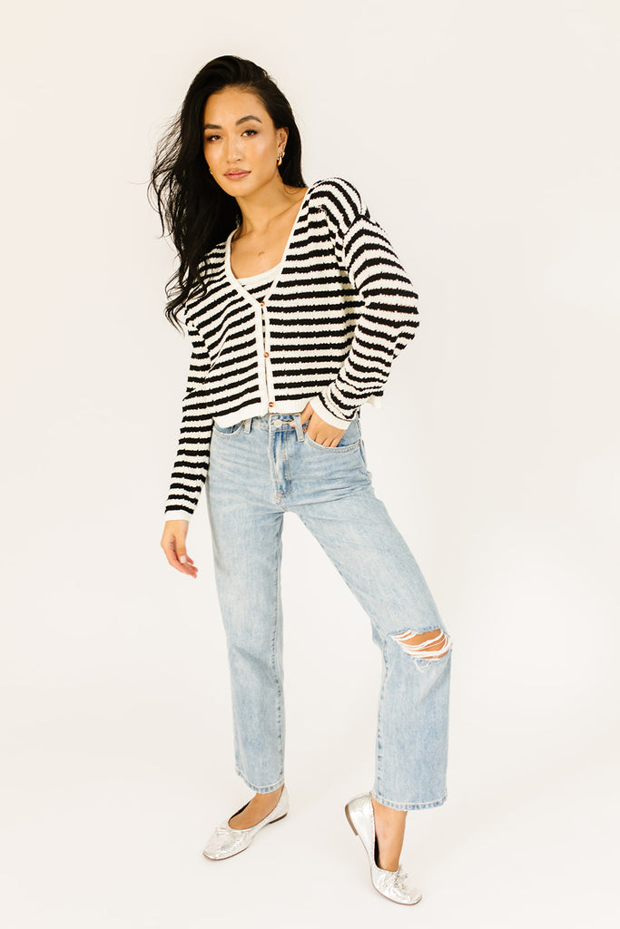 likewise striped sweater set