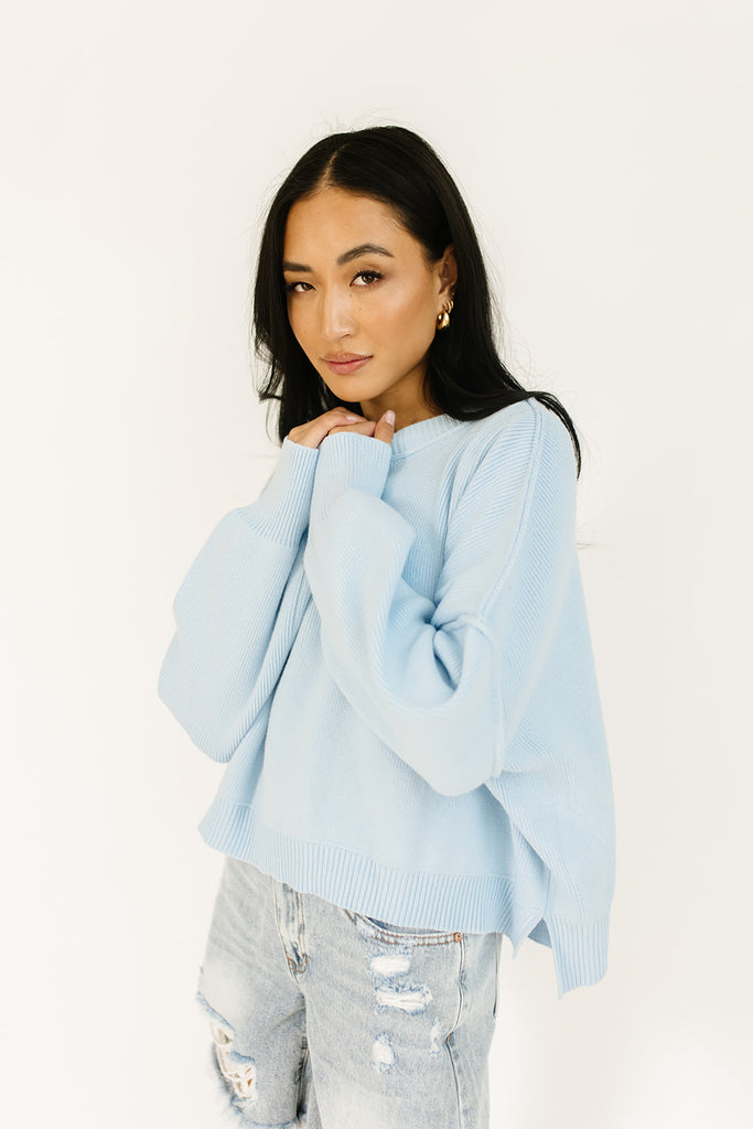 kitty pullover // baby blue