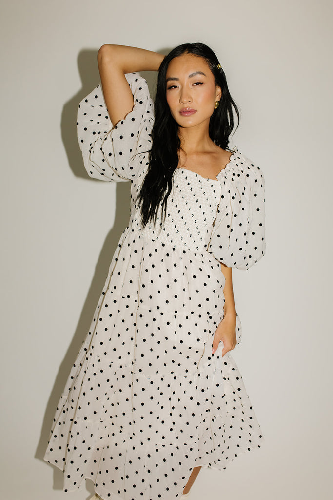 scout puff sleeve dress // polka dot *zoco exclusive*