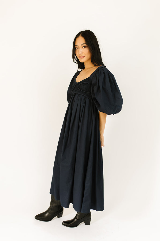 gala midi dress // navy – shop zoco