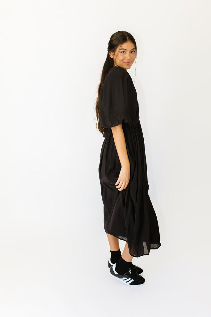 emma midi dress // black
