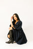 gala midi dress // navy