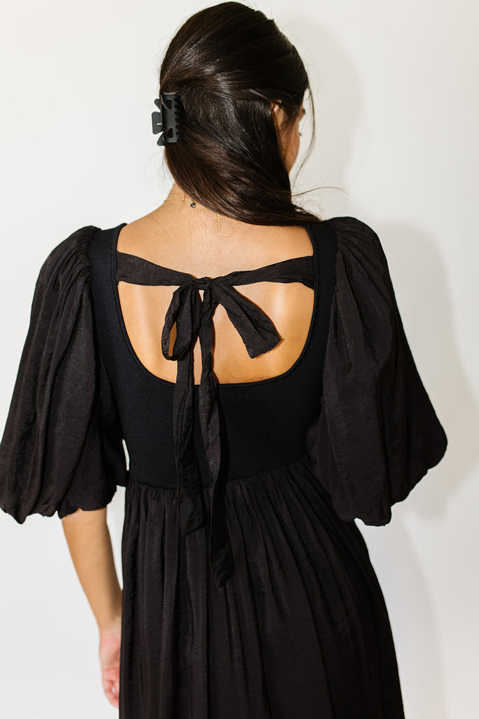 emma midi dress // black