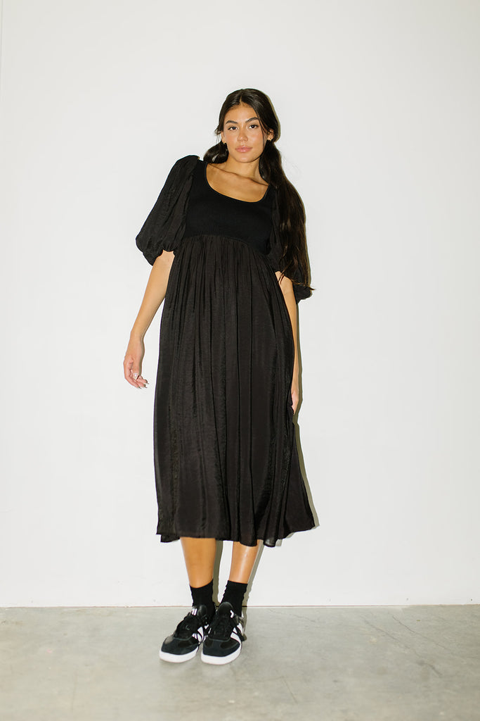 emma midi dress // black