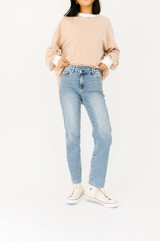 bobbie crossover denim // light wash