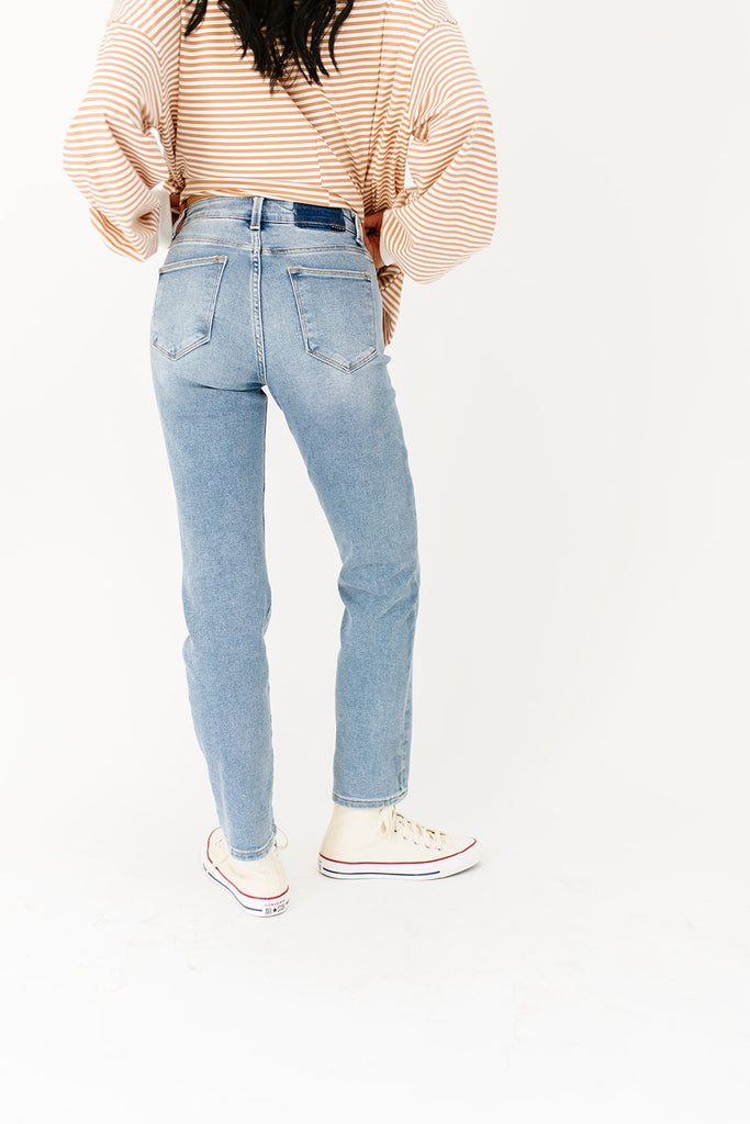 bobbie crossover denim // light wash