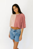 over it striped tee