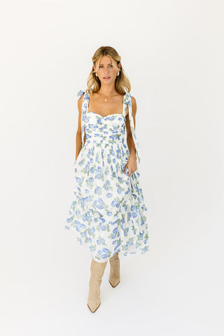 gather floral maxi dress