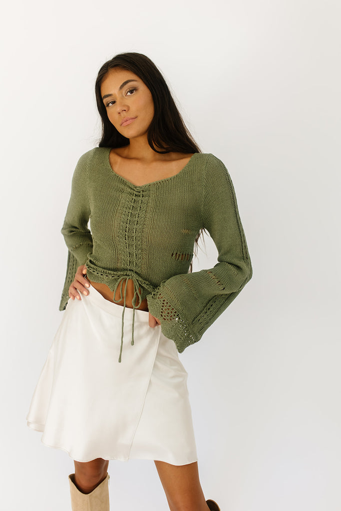 cameron knit top // olive