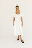 doe zipper midi dress // white *zoco exclusive*