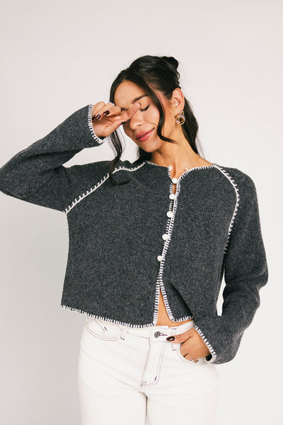 liv cardigan // grey *zoco exclusive*